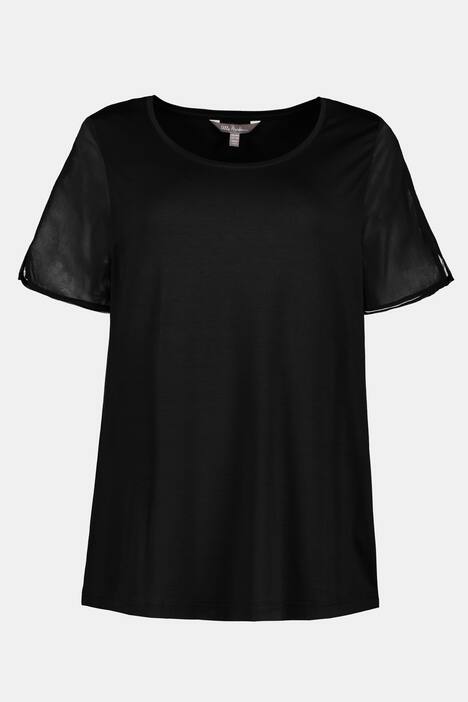 Blusenshirt, Chiffonärmel, weicher Jersey