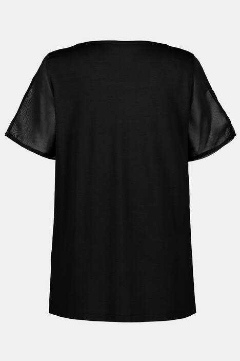 Blusenshirt, Chiffonärmel, weicher Jersey