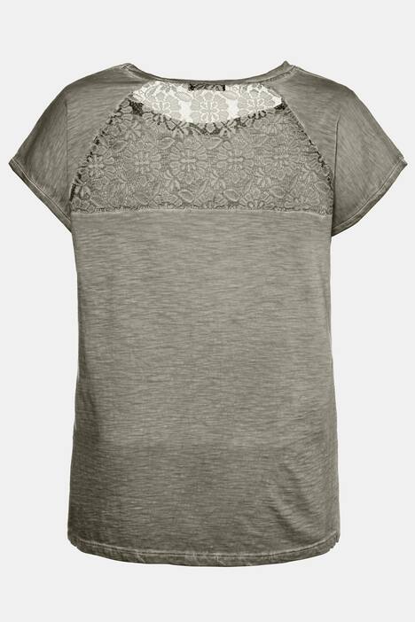 T-Shirt, Metallic-Druck, Oversized, Ziernieten, Flammjersey