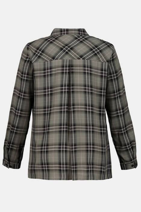 Bluse, Karomuster, Regular, leichte Qualität