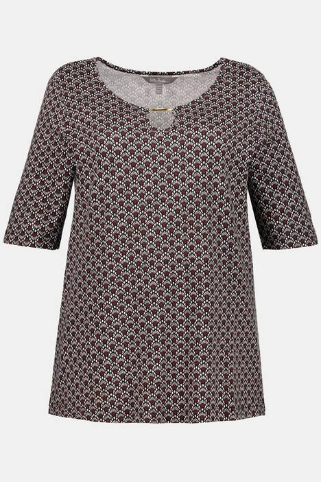T-Shirt, gemustert, Classic, Metallic-Dekor