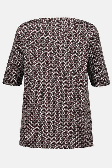 T-Shirt, gemustert, Classic, Metallic-Dekor