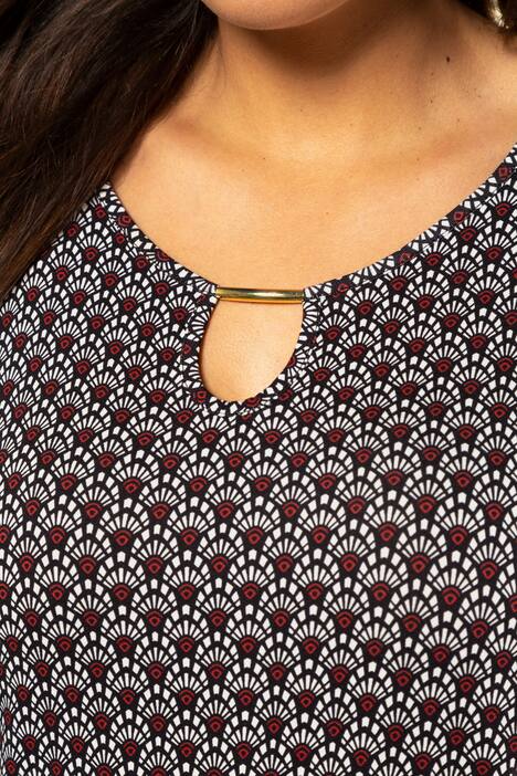 T-Shirt, gemustert, Classic, Metallic-Dekor
