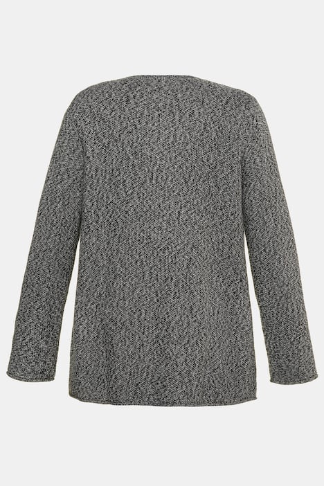 Cardigan, Trachten-Ziernadel, Rollkante, Strukturstrick