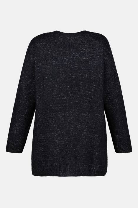 Pullover, U-Boot-Ausschnitt, Regular, Melangestrick