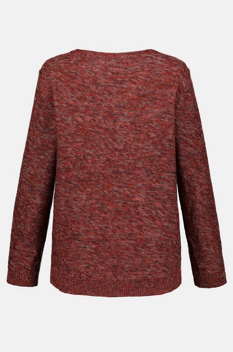 Textured Yarn V-Neck Long Sleeve Sweater