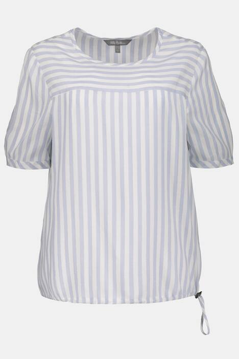 Bluse, Streifen, Relaxed, Metallic-Effekt, Tunnelzug