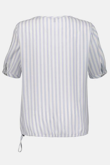 Bluse, Streifen, Relaxed, Metallic-Effekt, Tunnelzug