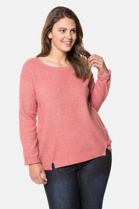Pullover, Quernähte, Oversized, weicher Feinstrick