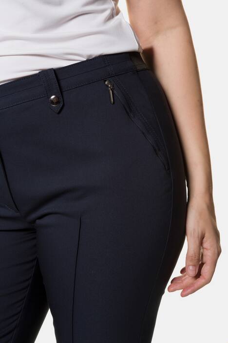 Hose Sophie, gesteppte Biesen, schmale Form, glatte Qualität