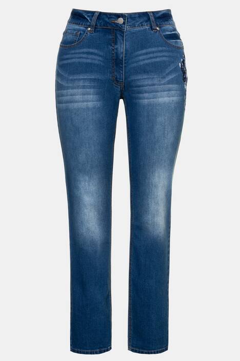 Embroidered Prewashed Sammy Fit Stretch Jeans