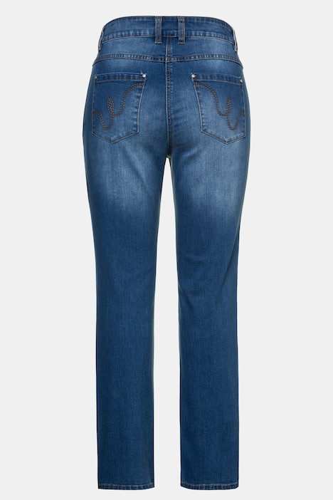 Embroidered Prewashed Sammy Fit Stretch Jeans