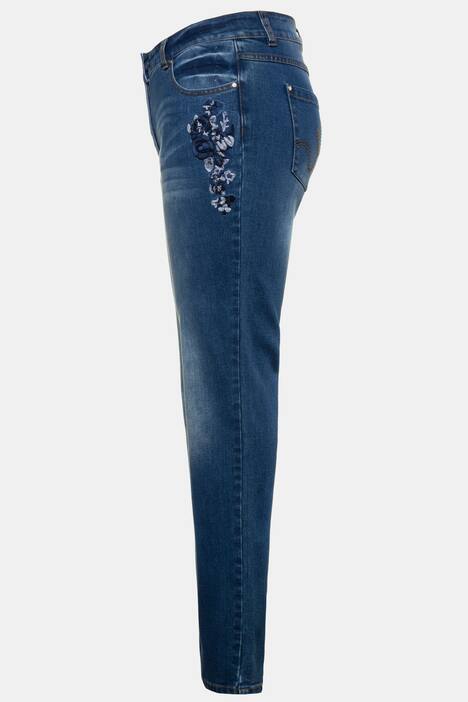 Embroidered Prewashed Sammy Fit Stretch Jeans