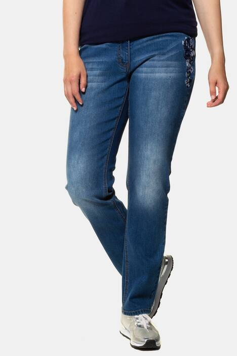 Embroidered Prewashed Sammy Fit Stretch Jeans