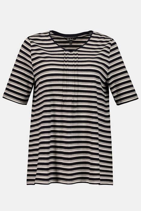 Ringelshirt, Biesen, A-Linie, V-Ausschnitt