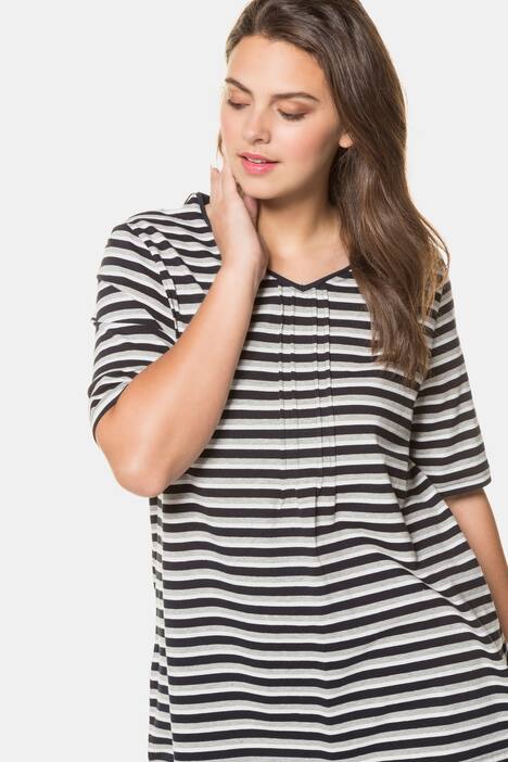 Ringelshirt, Biesen, A-Linie, V-Ausschnitt