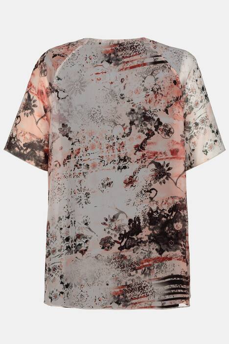 Blouse, 2-in-1, oversized, raglanmouwen, pailleten