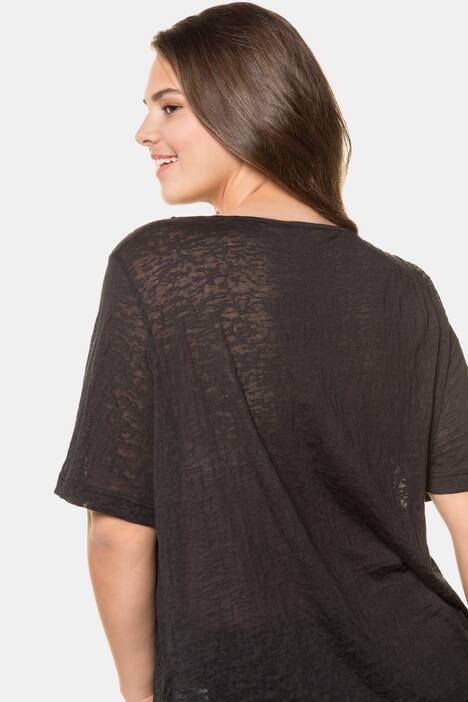 T-Shirt, Pailletten, Regular, Ausbrenner-Jersey