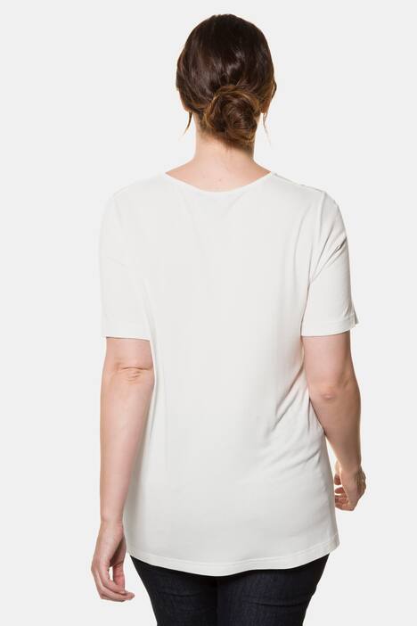 T-Shirt, Metallic-Herzapplikation, Classic, Rundhals