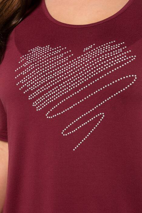 T-Shirt, Metallic-Herzapplikation, Classic, Rundhals