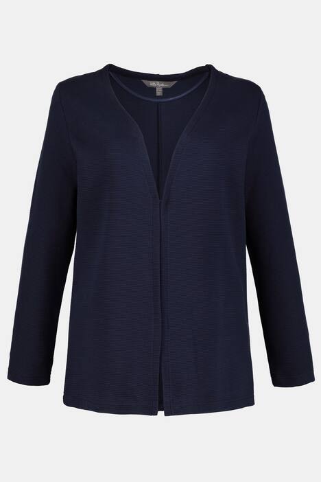 Cardigan, recht model, V-hals, haakjessluiting