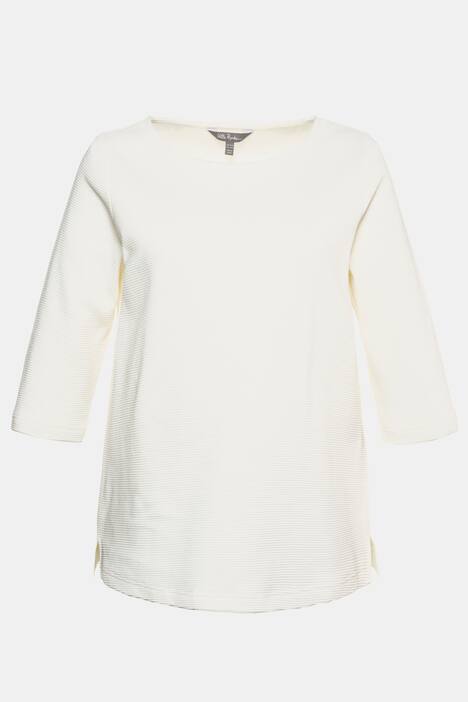 Pullover, weicher Querrippenstrick, Oversized, 3/4-Arm