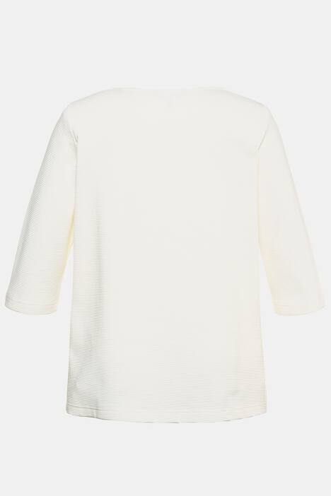Pullover, weicher Querrippenstrick, Oversized, 3/4-Arm
