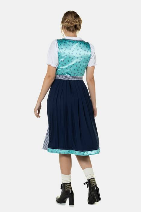 Fest-Dirndl, Blütensatin, Spitzenbänder, inkl. Schürze