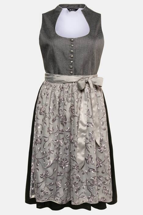 Dirndl, Blütenranken-Stickerei, Stehkragen