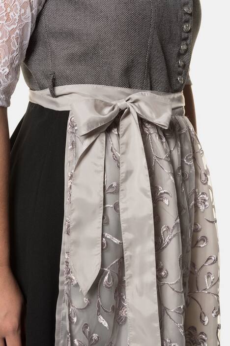 Dirndl, Blütenranken-Stickerei, Stehkragen