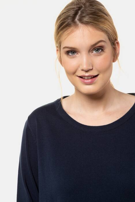 Pullover, Volantsaum, weicher Feinstrick, Langarm