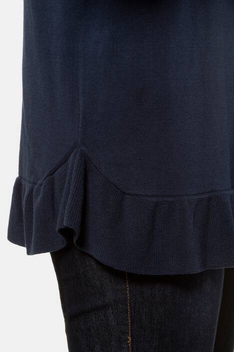 Pullover, Volantsaum, weicher Feinstrick, Langarm