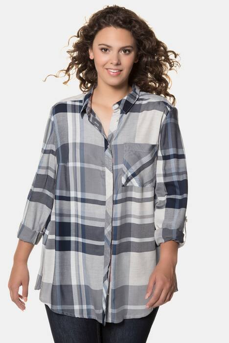 Longbluse, Karomuster, Regular