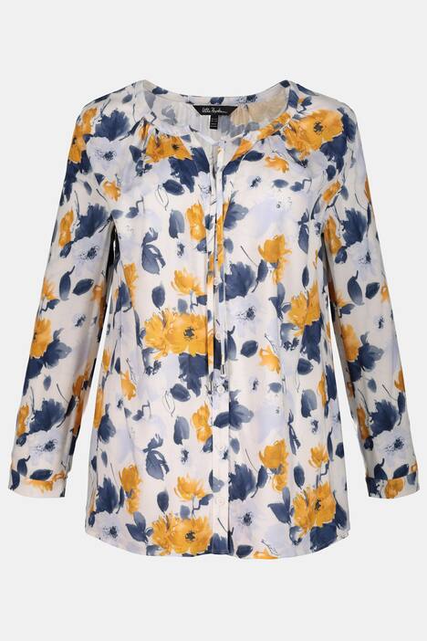 Bluse, Blütenmuster, Langarm