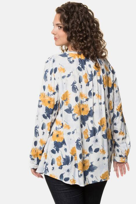 Bluse, Blütenmuster, Langarm