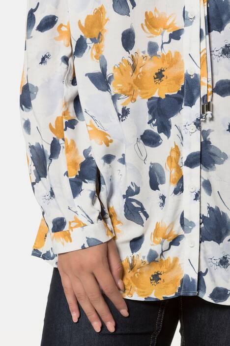 Bluse, Blütenmuster, Langarm