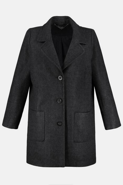 Patch Pocket Button Front Fully Lined Coat