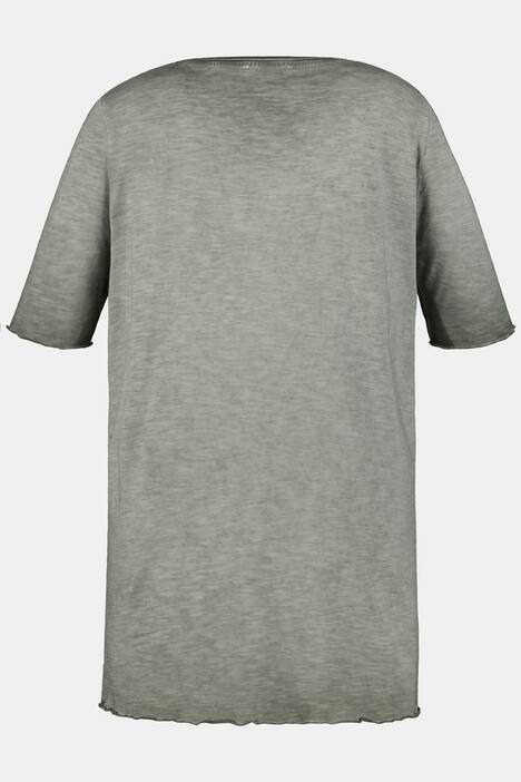 T-Shirt, Paillettenmotiv HOPE, A-Linie, oil dyed