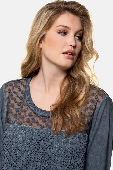 Blusenshirt, Spitzeneinsätze, A-Linie