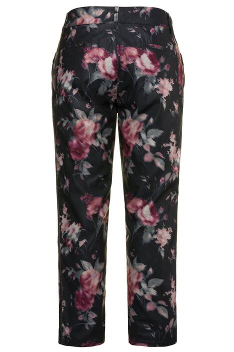 Satin Stripe Floral Print Sophie Fit Stretch Pants