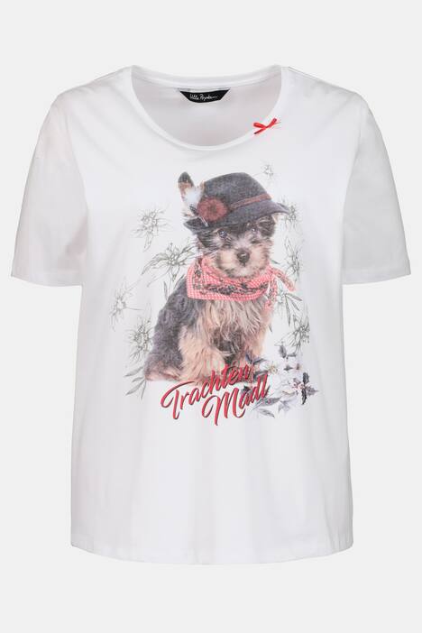 T-Shirt, Hundemotiv, Regular, Zierschleife