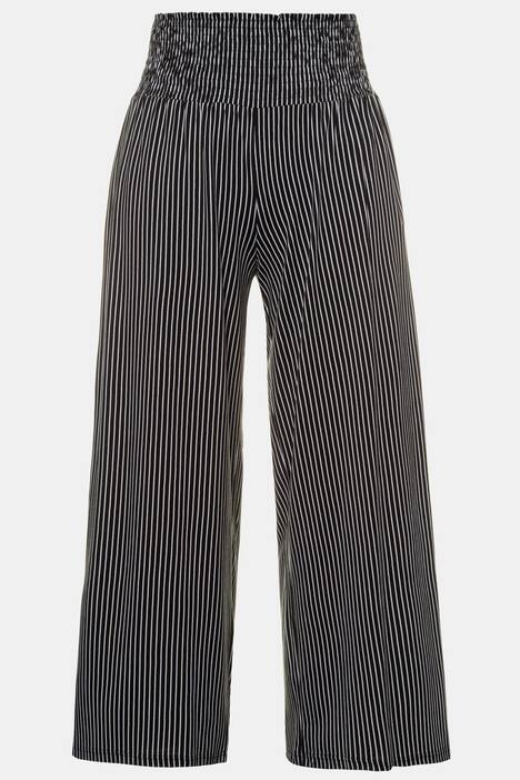 Homewear-Hose, Streifen, breiter Elastikbund