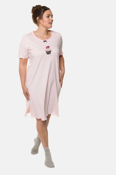 Bigshirts, 2er-Pack, Cupcake-Motiv, Rüschen-Abschlüsse