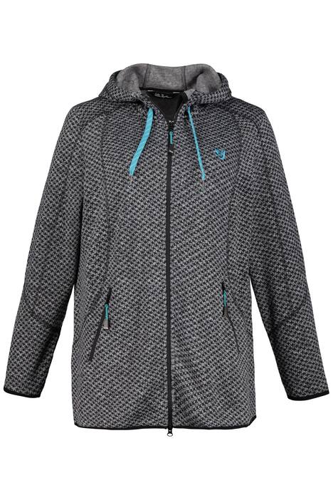 Stylish Detailed Hooded Sweater Fleece Jacket
