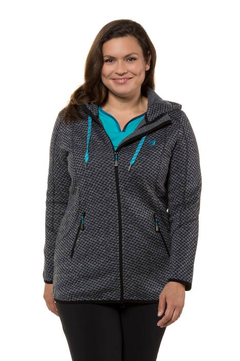 Stylish Detailed Hooded Sweater Fleece Jacket