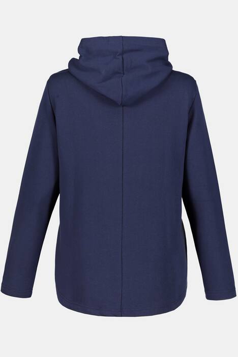 Front Stripe Hooded Cotton Stretch Sweatshirt