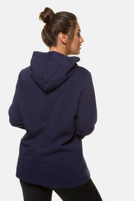 Front Stripe Hooded Cotton Stretch Sweatshirt