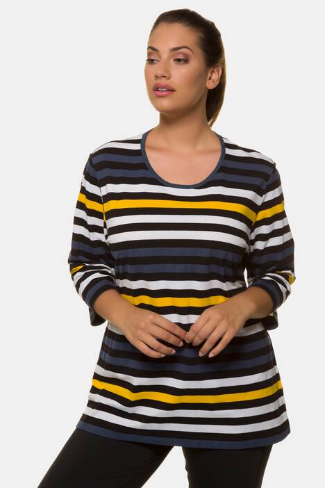 Ringelshirt, Rundhalsausschnitt, Regular, 3/4-Arm
