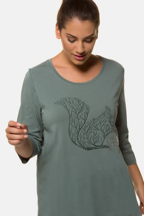 Shirt, Eichhörnchen-Motiv, Classic, Ziersteine
