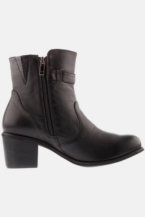 Stiefeletten, Elastikeinsatz, Nappaleder, Weite H